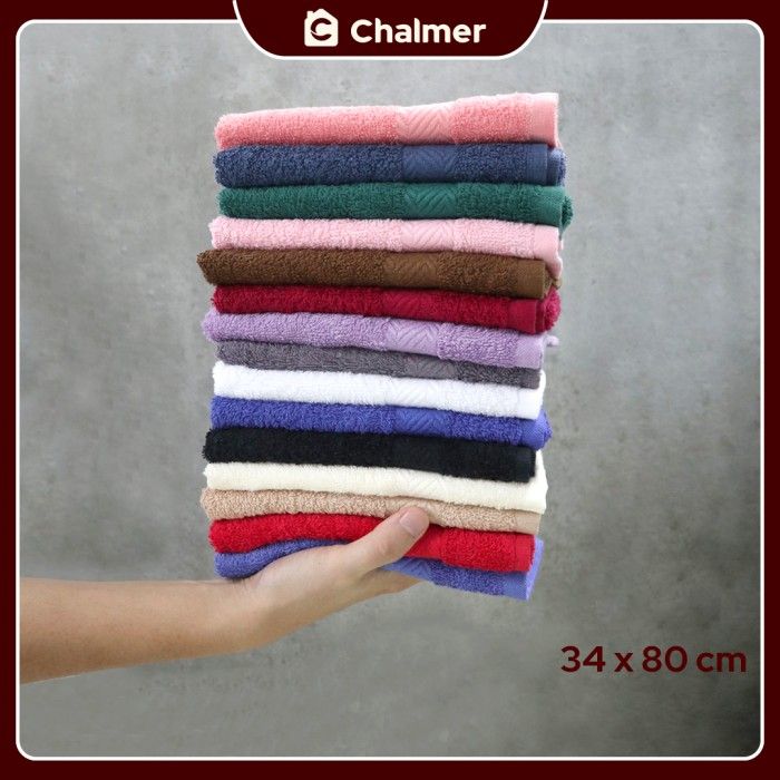 Handuk Sport Chalmer 34x80 cm Handuk Tangan dan Wajah - Pink Muda - 4