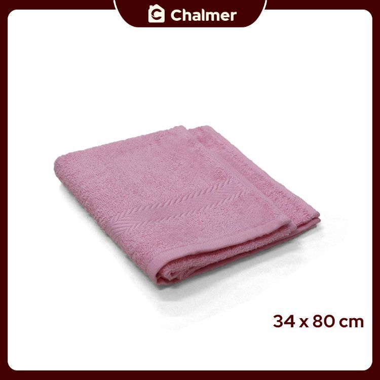 Handuk Sport Chalmer 34x80 cm Handuk Tangan dan Wajah - Pink Muda - 1