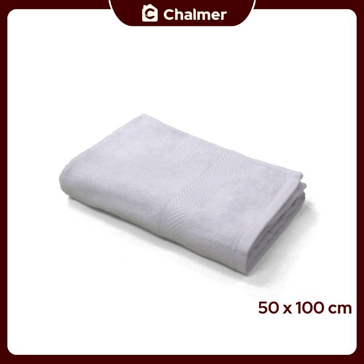 Handuk Mandi Chalmer 50x100 cm Medium Handuk Travel - Putih - 1