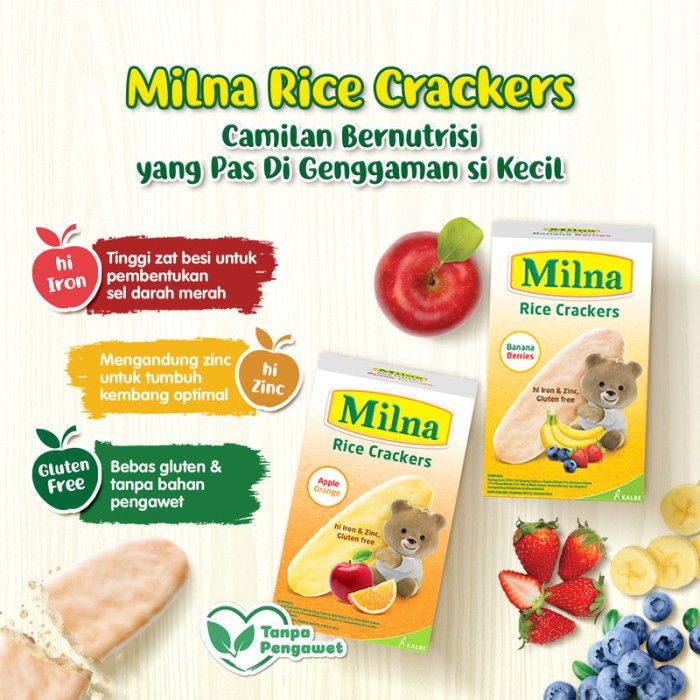 5 Milna Rice Crackers Sweet Potato Carrot 5x4g Free Nature Puff Cheese - 3