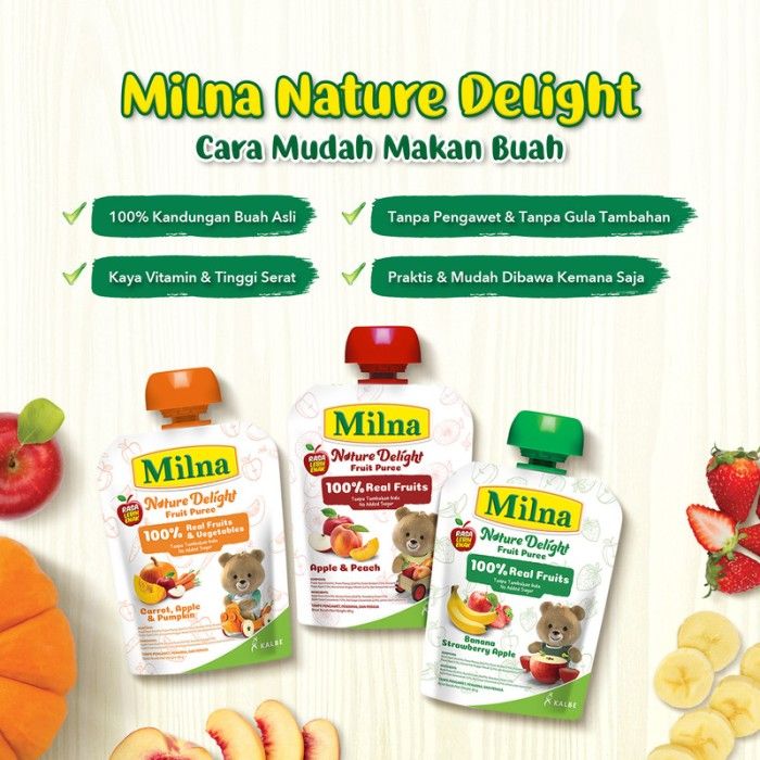 Milna Nature Delight Apple Pumpkin Carrot 80G (6 Pack) - 4