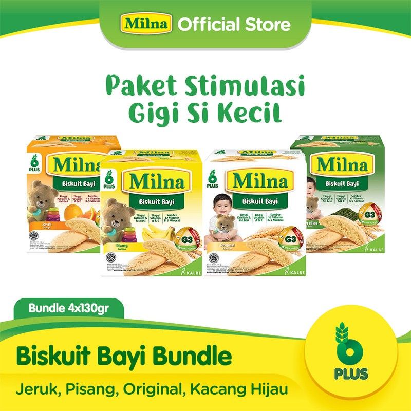 Bundle 4 Pack Milna Biskuit Bayi - 1