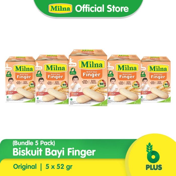 Milna Biskuit Finger Ori 52 gr (5 Pack) - 1