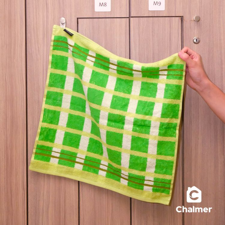 Lap Tangan Handuk Chalmer 50x50 cm Serbet Cuci Tangan - Square Kuning - 4