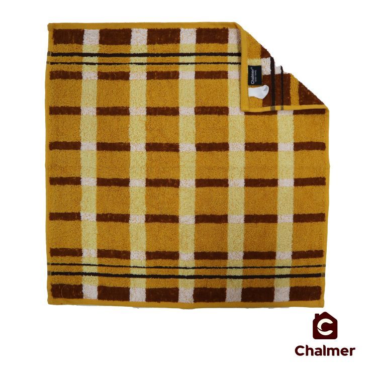 Lap Tangan Handuk Chalmer 50x50 cm Serbet Cuci Tangan - Square Kuning - 1