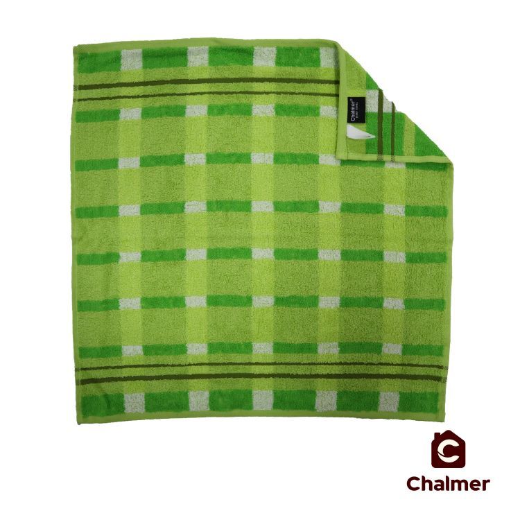 Lap Tangan Handuk Chalmer 50x50 cm Serbet Cuci Tangan - Square Hijau Muda - 1