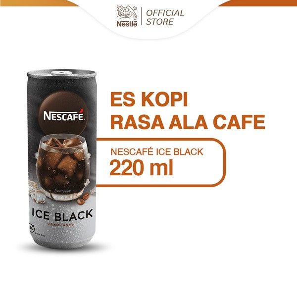 NESCAFE Kopi Minuman Kaleng Rasa Ice Black 220ml - 1