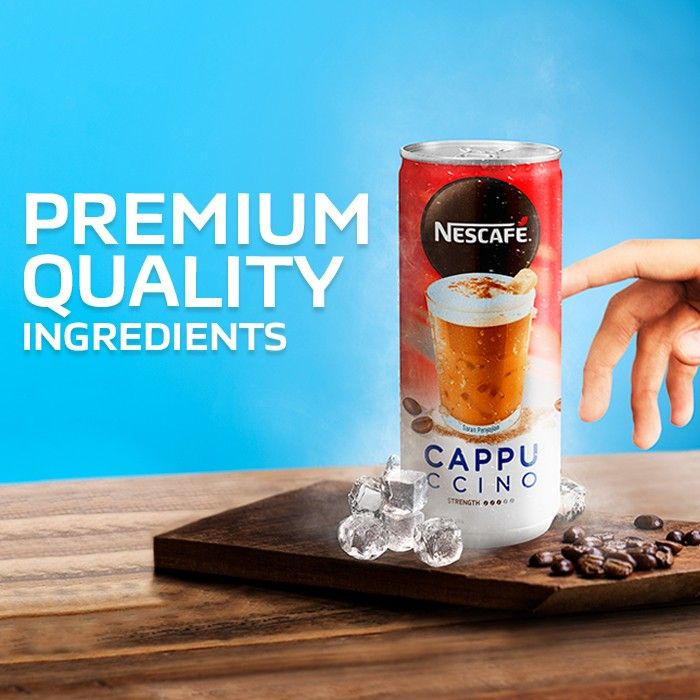 NESCAFE Kopi Minuman Kaleng Rasa Cappuccino 220ml x 8pcs - 3