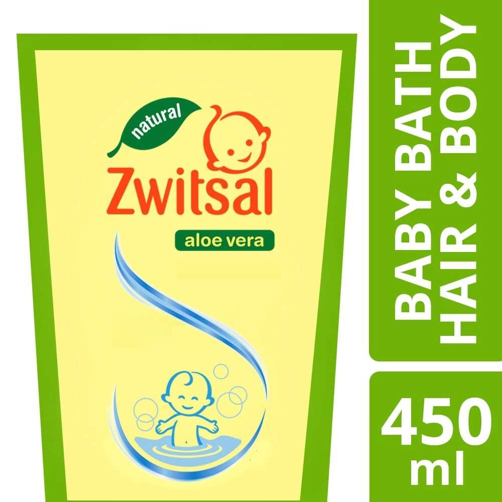 Zwitsal Natural Baby Bath 2in1 Hair & Body Pouch 450ml - 2