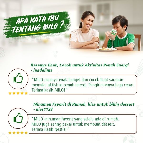 MILO 3in1 ACTIV-GO Susu Coklat Pouch 1kg Gratis Milo UHT 110ml - 5