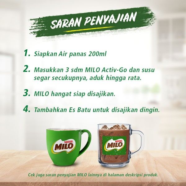 MILO 3in1 ACTIV-GO Susu Coklat Pouch 1kg Gratis Milo UHT 110ml - 4