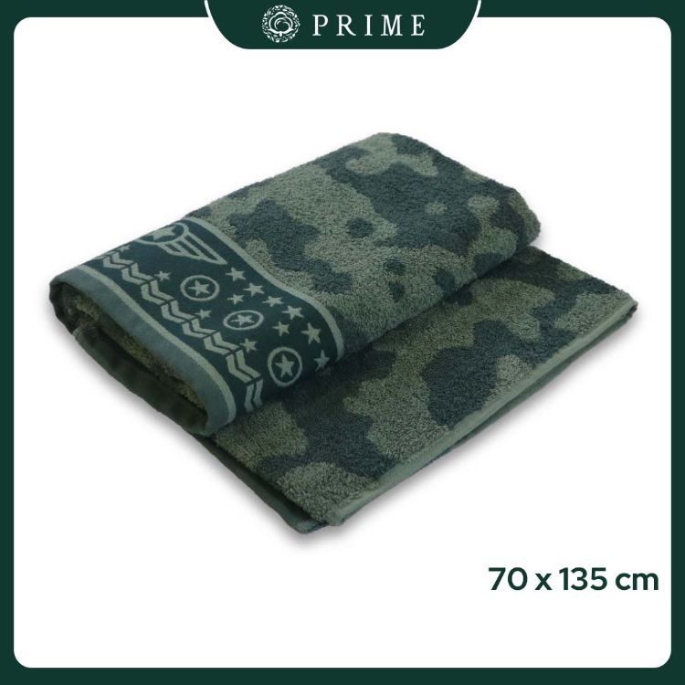 Handuk Mandi Dewasa Prime by Chalmer 70x135 cm Motif Mire - Green - 2