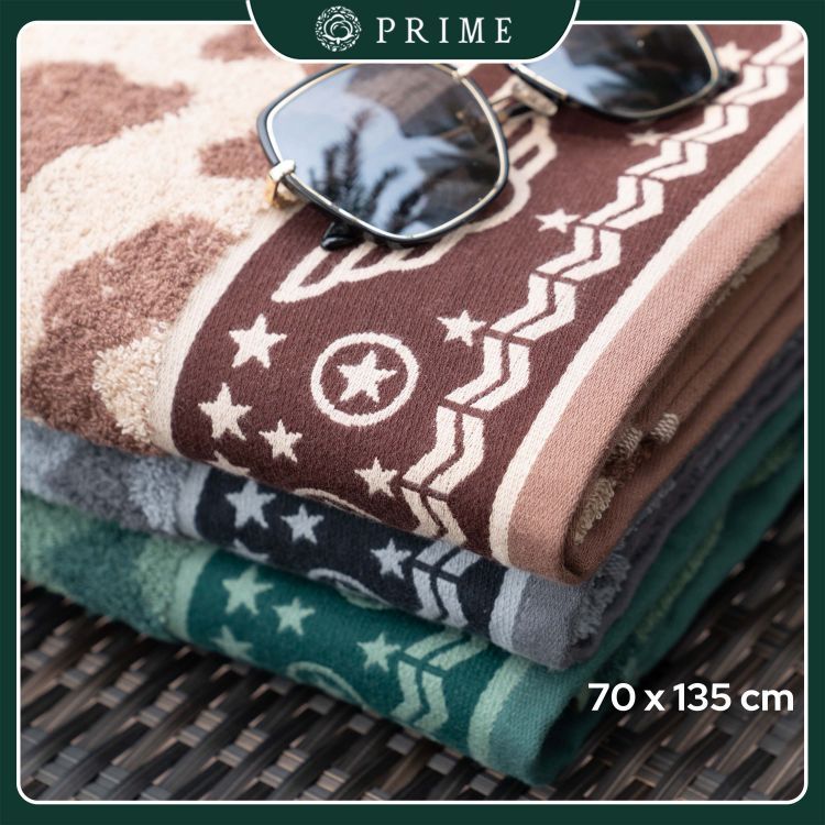 Handuk Mandi Dewasa Prime by Chalmer 70x135 cm Motif Mire - Green - 4