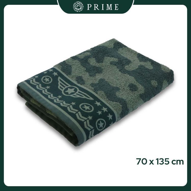 Handuk Mandi Dewasa Prime by Chalmer 70x135 cm Motif Mire - Green - 1