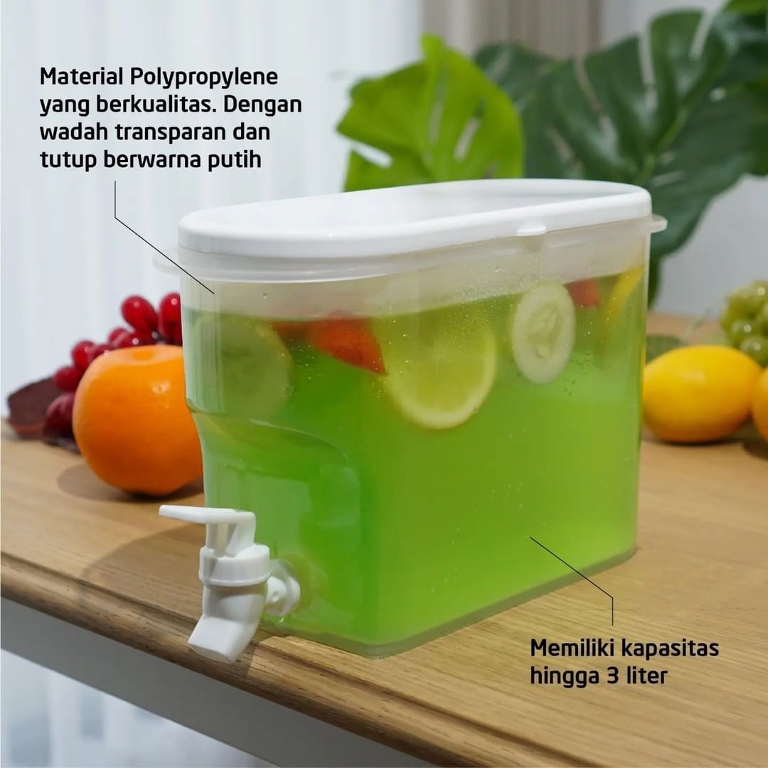 Technoplast Mini Dispenser Minuman Segar 3L Tahan Pecah Murah Awet - 5