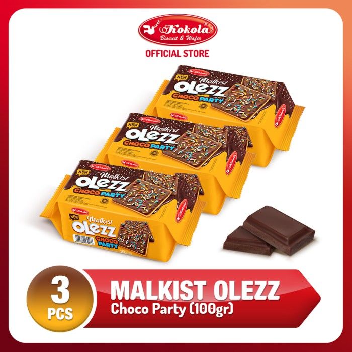 Kokola Malkist Olezz Choco Party 100gr - 3 pcs - 1