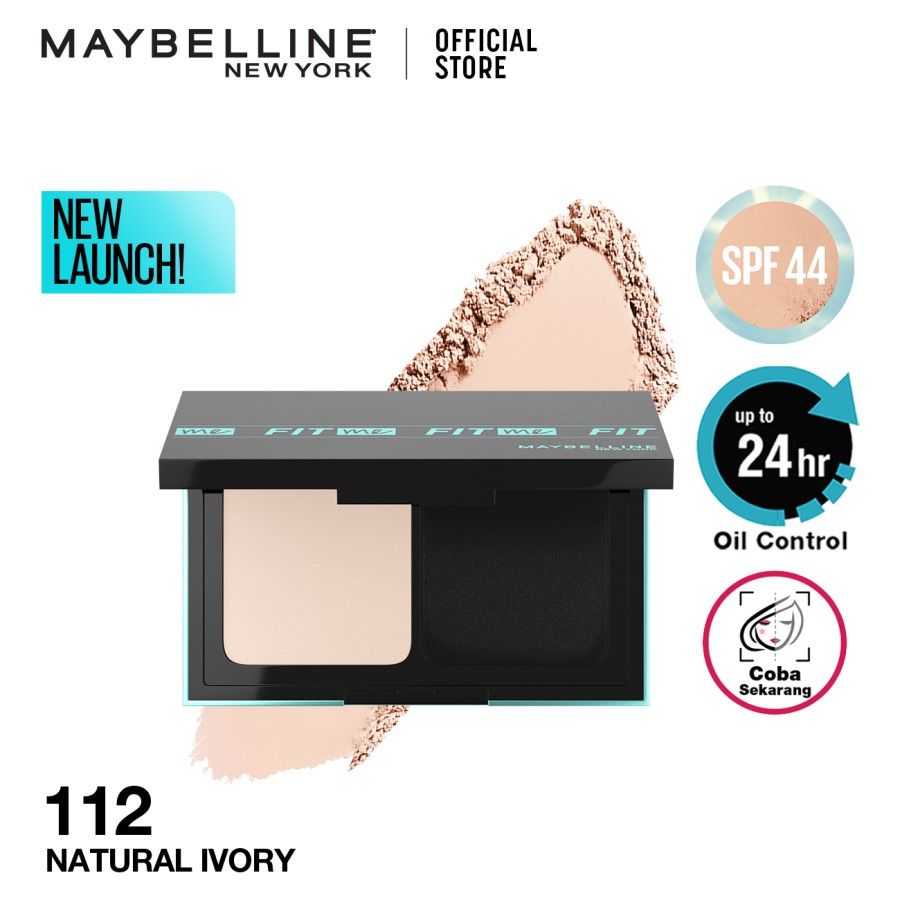 Maybelline Fit Me Matte and Poreless 24HR Oil Control Powder Foundation - 112 - 1