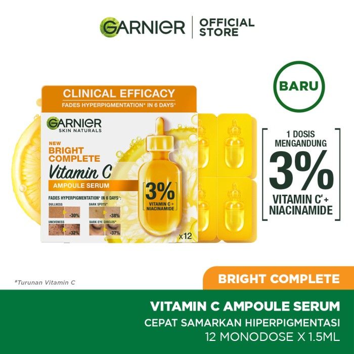 Garnier Bright Complete Ampoule Serum Multipack (1.5 ml x 12) - 1