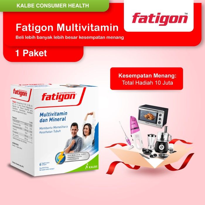 Fatigon Multivitamin 1 Box isi 10 Strip x 6 Kaplet - 1