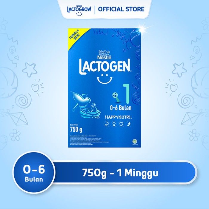 Nestle LACTOGEN 1 Susu Formula 0-6 bln Box 750g - 1