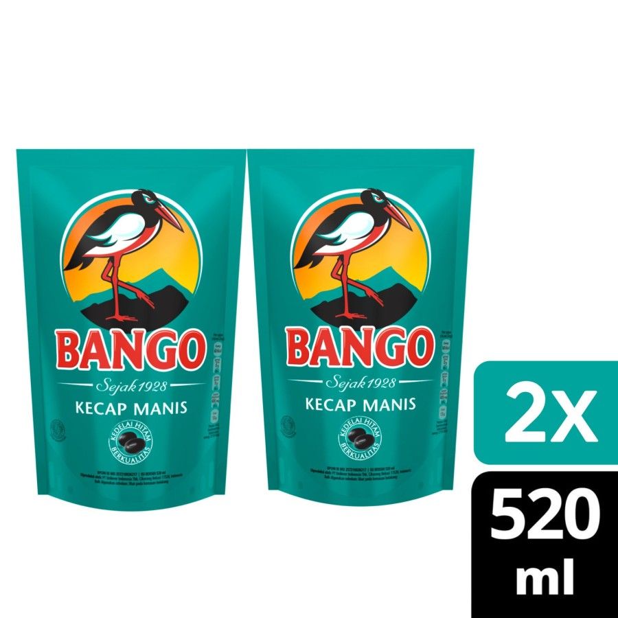 Bango Kecap Manis Kemasan Pouch Refill 520Ml Twinpack - 1