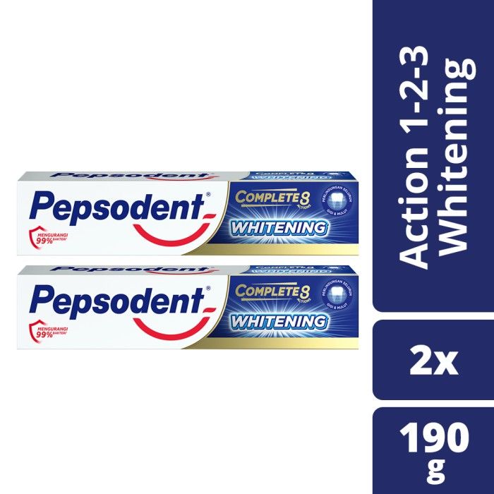 Pepsodent Pasta Gigi Whitening 190g - Twin Pack - 1