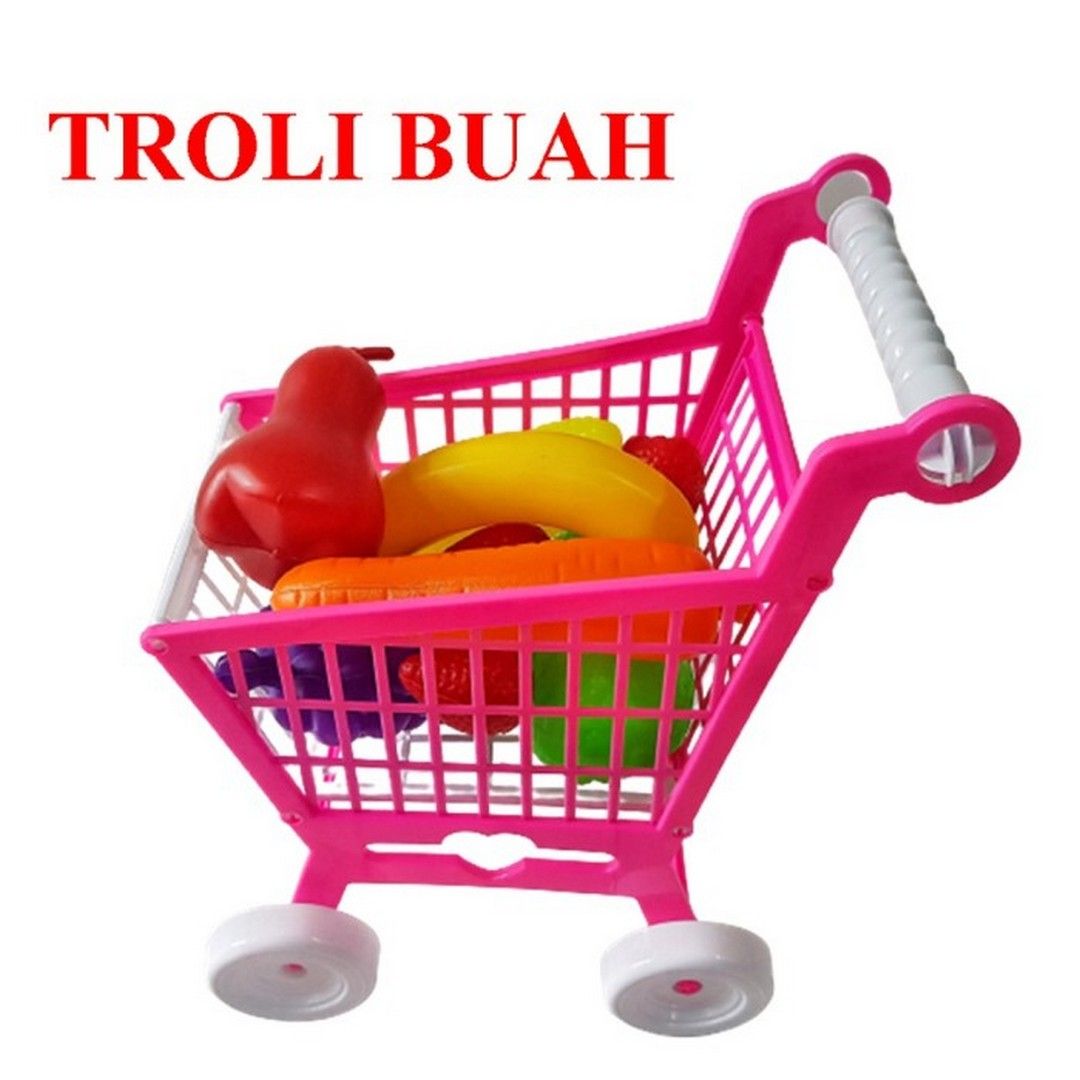 Mainan Anak Troli Buah B552 Trolly Keranjang Buah Buahan - 1