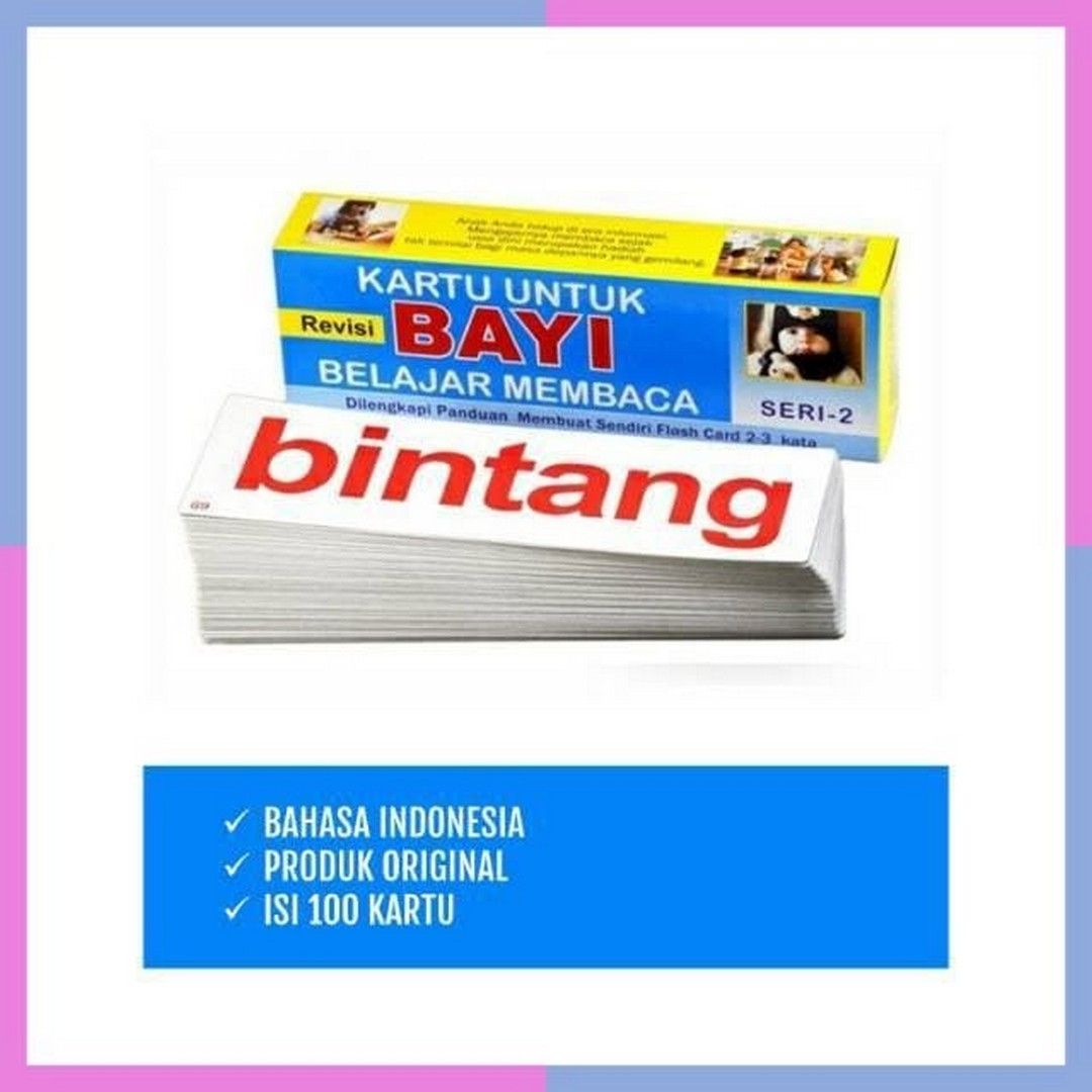 Flashcard Kartu Pintar Bayi Membaca Seri 2 - 1