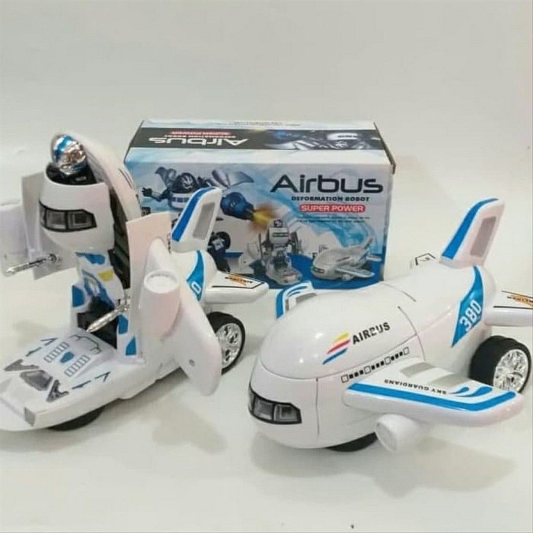 Mainan Pesawat Airbus Deformation Robot Pesawat Super Power - 2