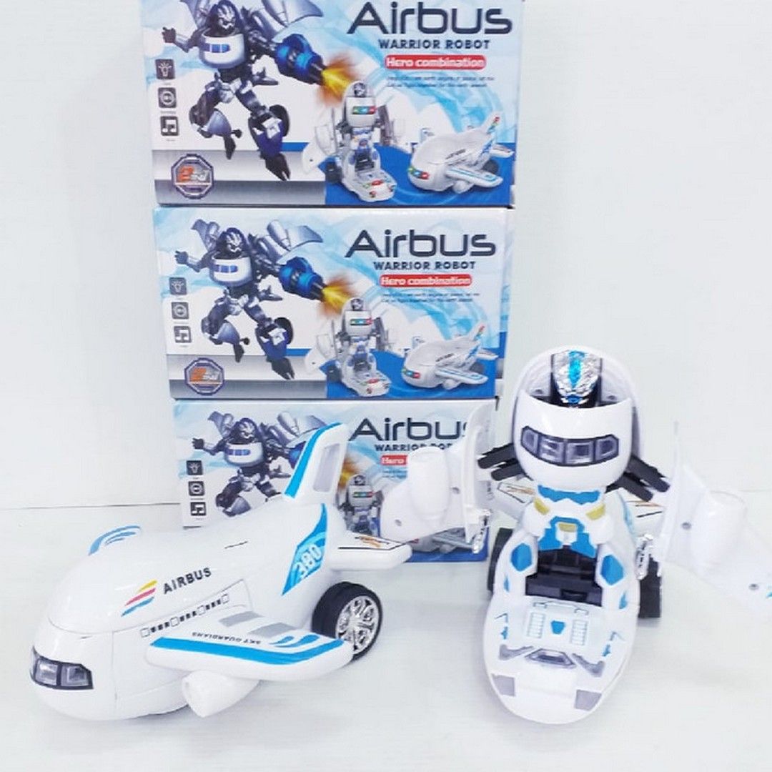 Mainan Pesawat Airbus Deformation Robot Pesawat Super Power - 3