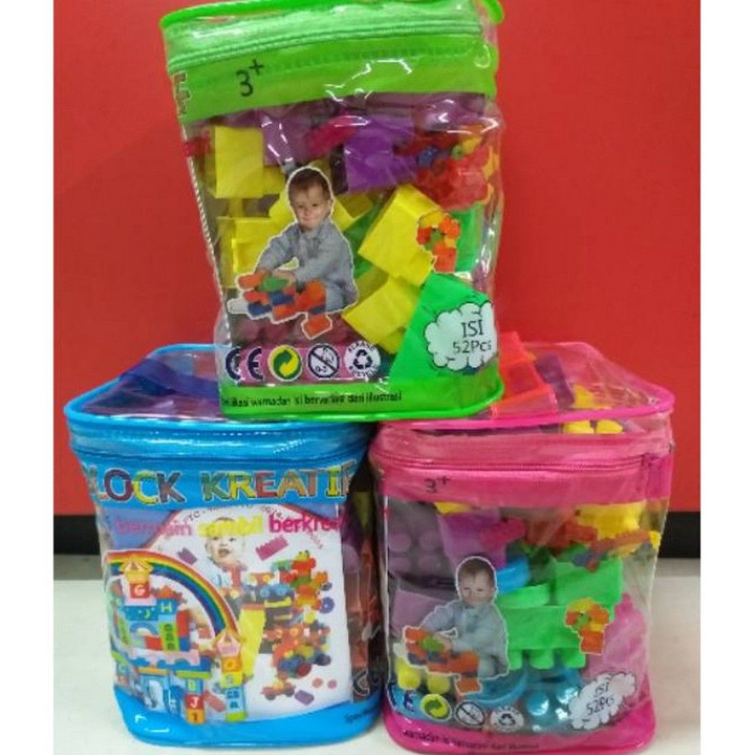 Mainan Anak Balok Block Kreatif Ftc 9052 /Puzzle Lego Susun Isi 52Pcs - 3