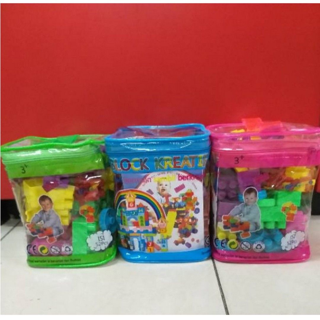 Mainan Anak Balok Block Kreatif Ftc 9052 /Puzzle Lego Susun Isi 52Pcs - 4