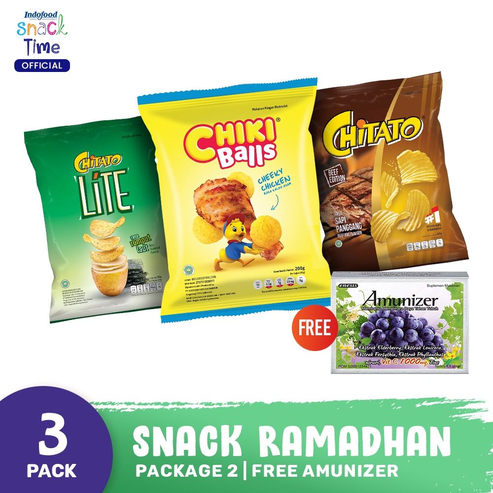 Paket Snack Ramadhan Indofood 2 - FREE Amunizer 4.5 Gr - 1