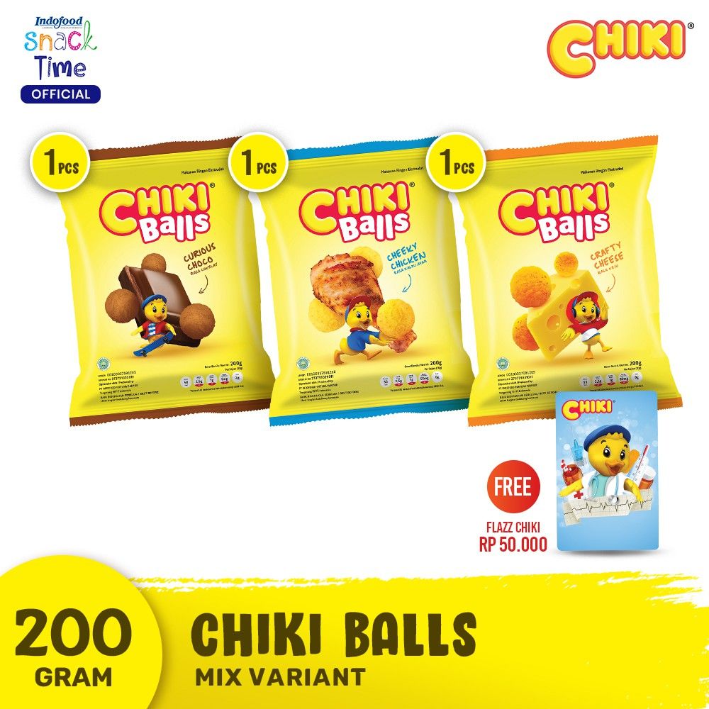 Chiki Ball All Variant 200 Gr - Free 1 Pcs Flazz BCA Ilmuwan - 1