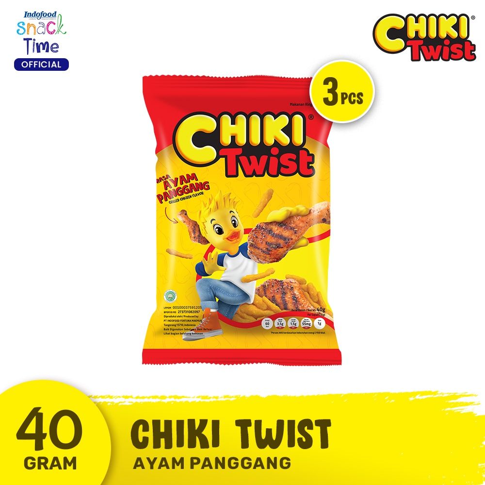 Chiki Twist Ayam Panggang 40 Gr - 3 Pcs - 1