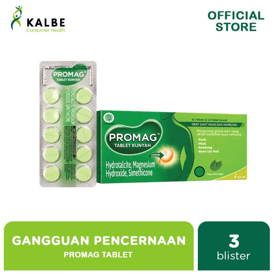 Promag Tablet Box Obat Sakit Maag [ Isi 3 Blister ] - 1