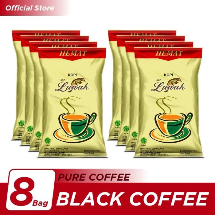 Kopi Luwak Super Hemat Black Coffee Bag 165gr - 8 Pcs - 1