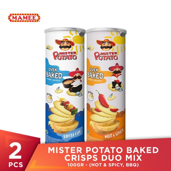 Mister Potato Baked Crisps Duo Mix 100gr - (Hot & Spicy, BBQ) - 1