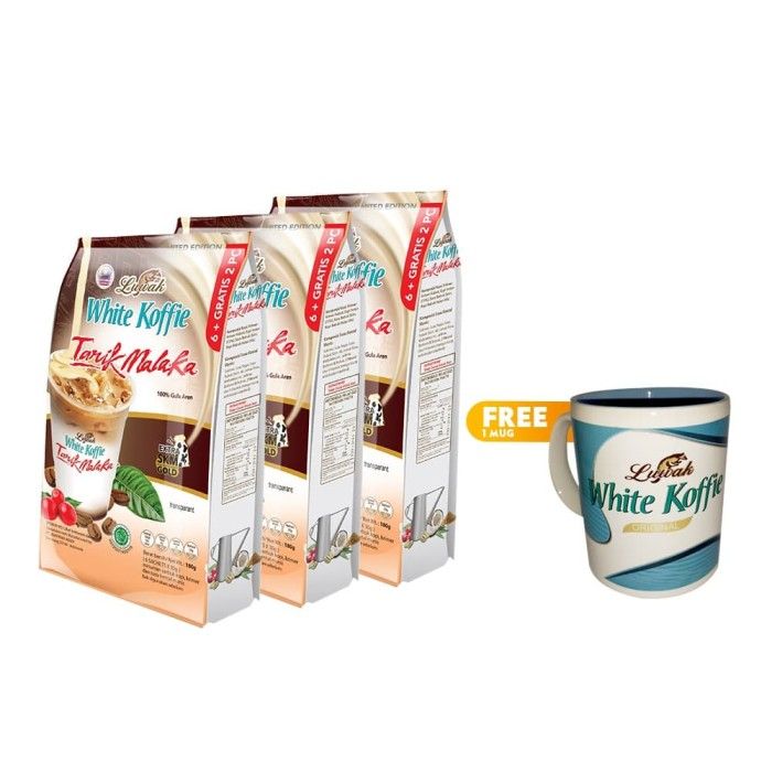 Kopi Luwak White Koffie Tarik Malaka Bag 6x30gr [3] - Free 1 Mug - 2