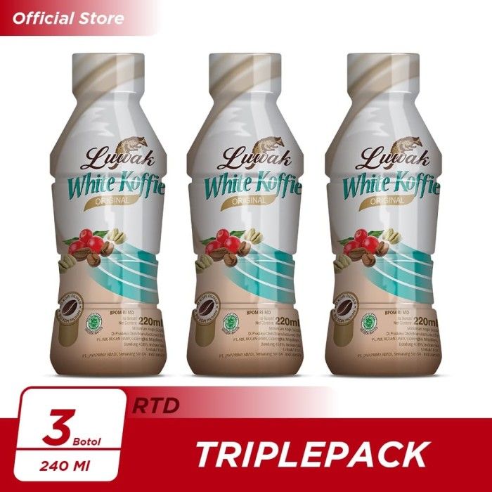 Kopi Luwak White Koffie Original Botol 220ml Triple Pack - 1