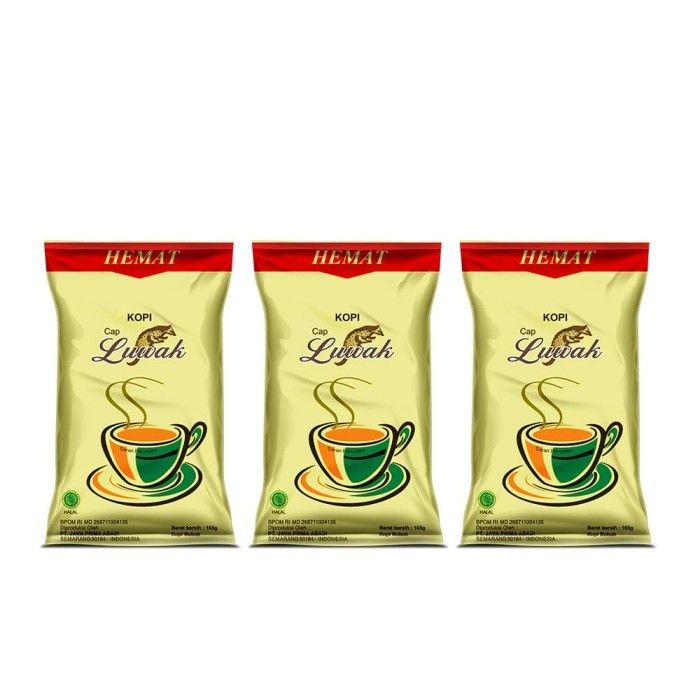 Kopi Luwak Super Hemat Black Coffee Bag 165gr Triple Pack - 2