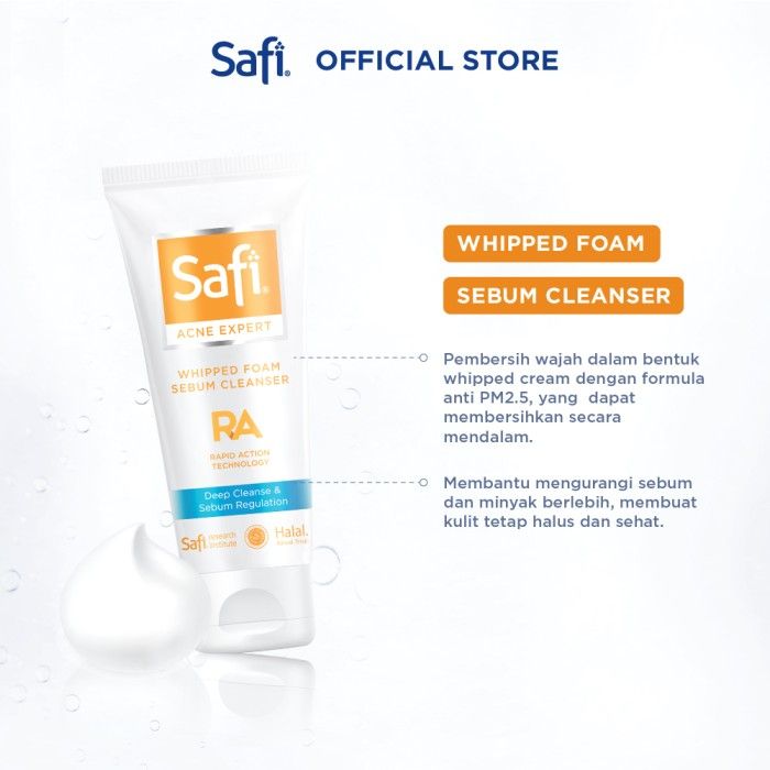 Safi Acne Expert Whipped Foam Sebum Cleanser Jerawat 100gr - Wajah - 3