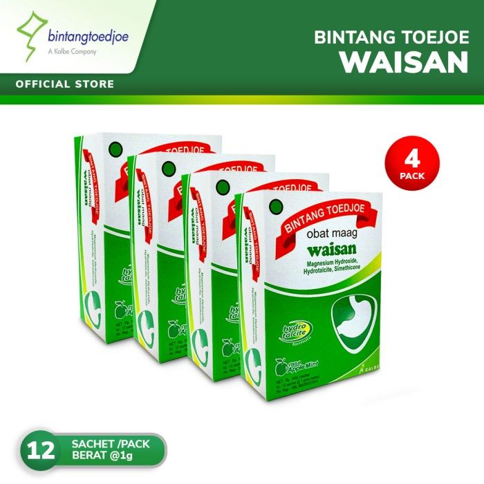 Bintang Toedjoe Obat Maag Waisan 4 Pack (48 Sachet) - 1