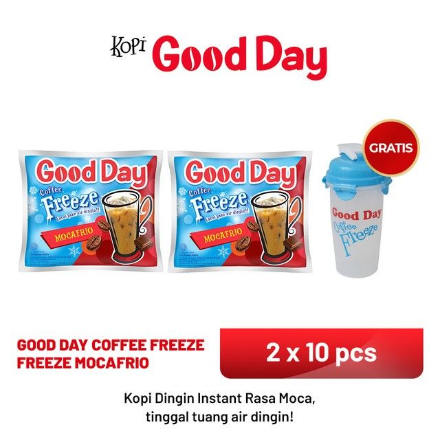 GOOD DAY Coffee Freeze Mocafrio 2 Bag (10 x 30 gr) Free Shaker - 1