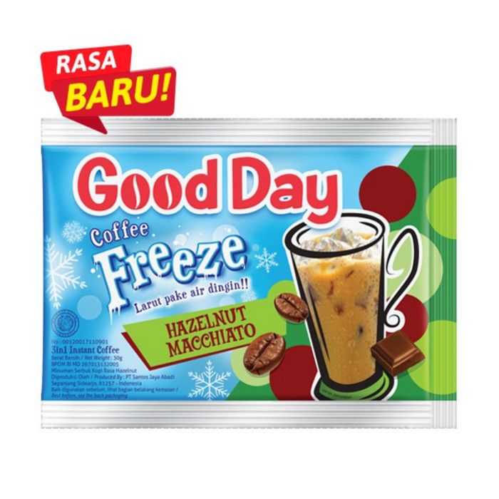 GOOD DAY Coffee Freeze Hazelnut Macchiato 1 Renteng (10 x 30 gr) - 2