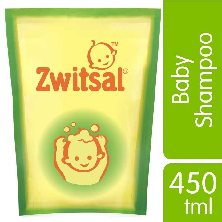 Zwitsal Baby Shampoo Natural Aloe Vera Pouch 450ml - 1