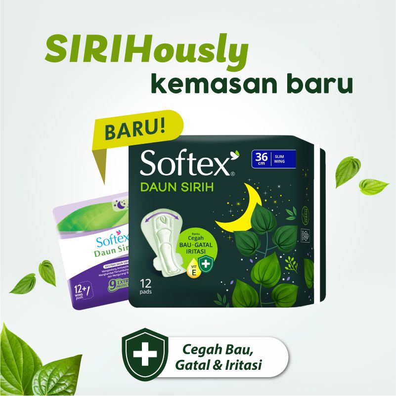 Softex Daun Sirih 36cm - 4 Pack Pembalut Wanita - 4