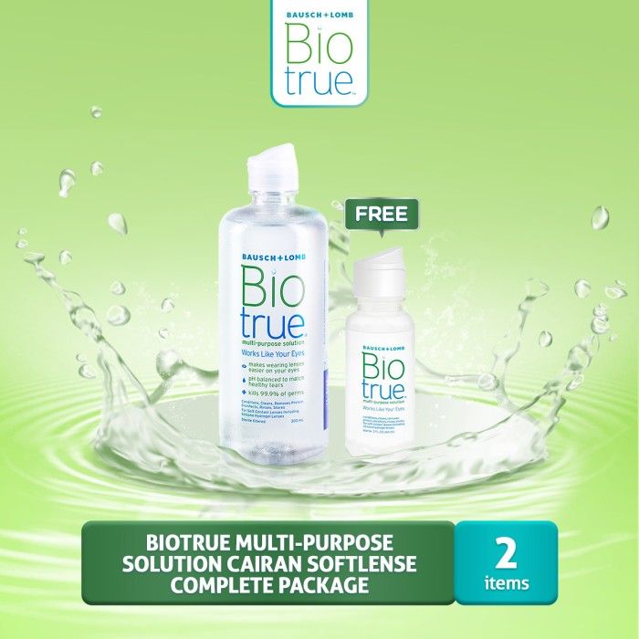 Biotrue Multi-Purpose Solution Cairan Softlense Complete Package - 1