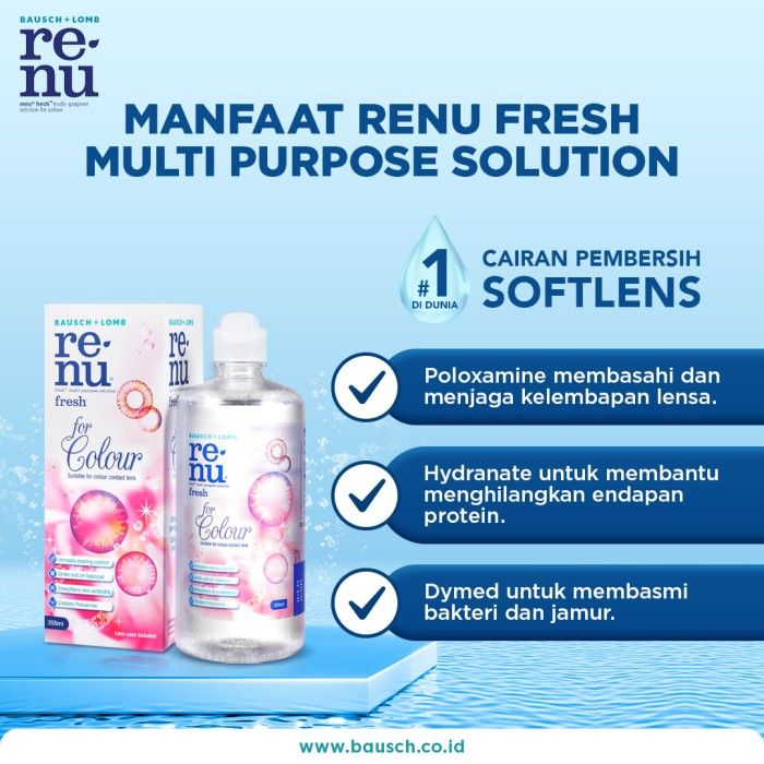 Renu Fresh Multi-Purpose Solution Cairan Softlense for Colour 355ml Twinpack - 3