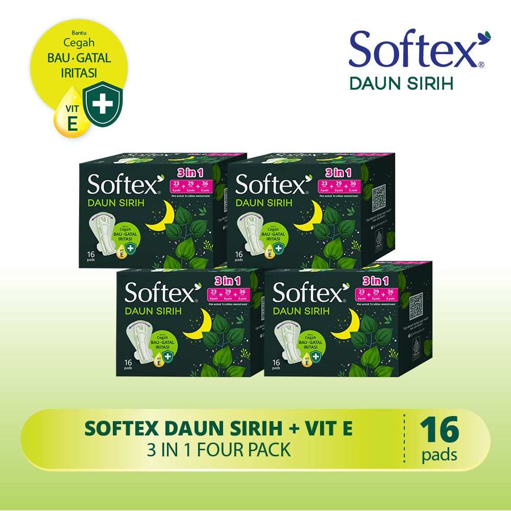 Softex Daun Sirih 3in1 - 4 Pack Pembalut Wanita - 2